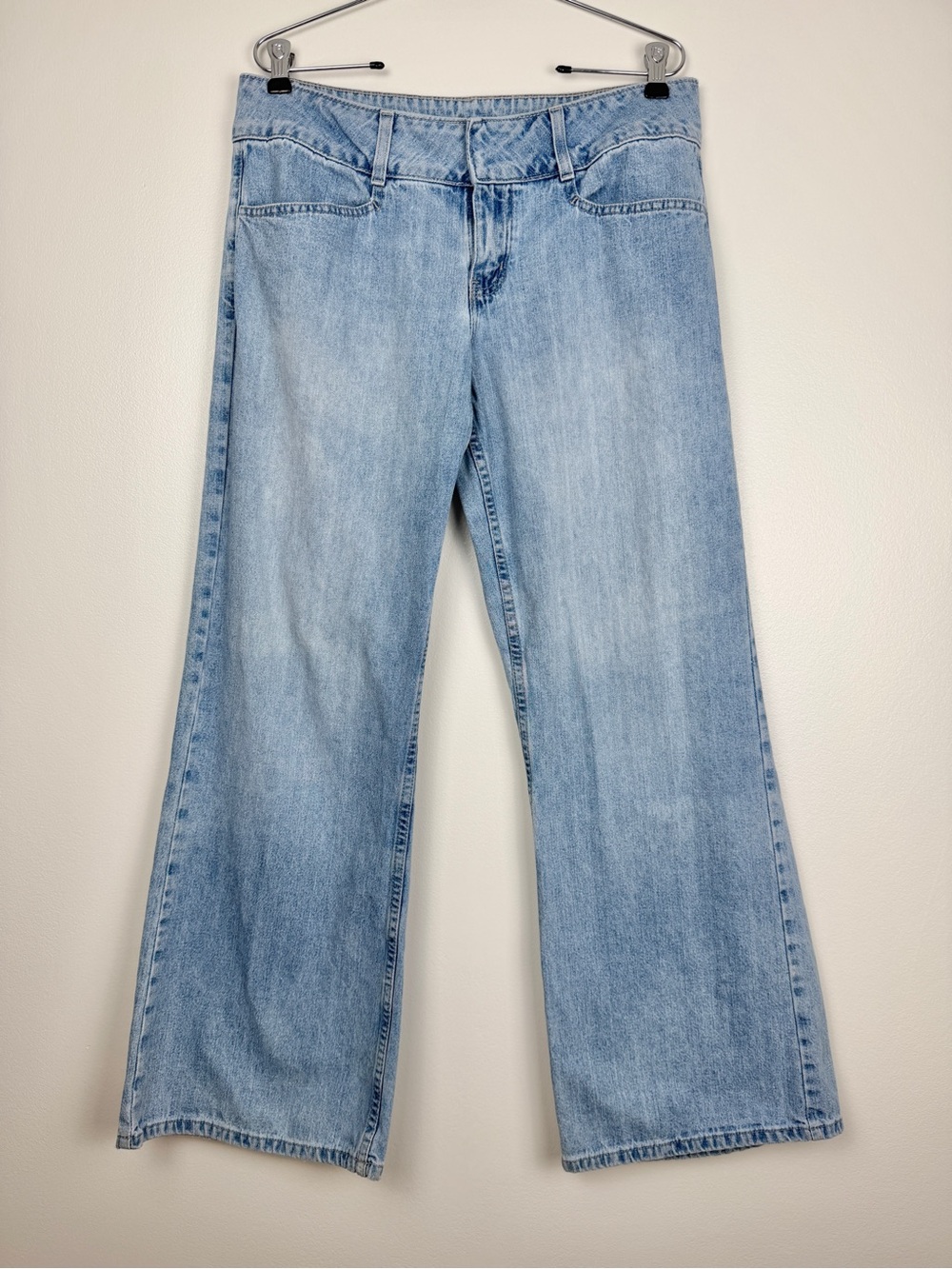 Vintage London Jean Wide Leg Jeans Size 12 100% Cotton Y2K Baggy Flare Trouser